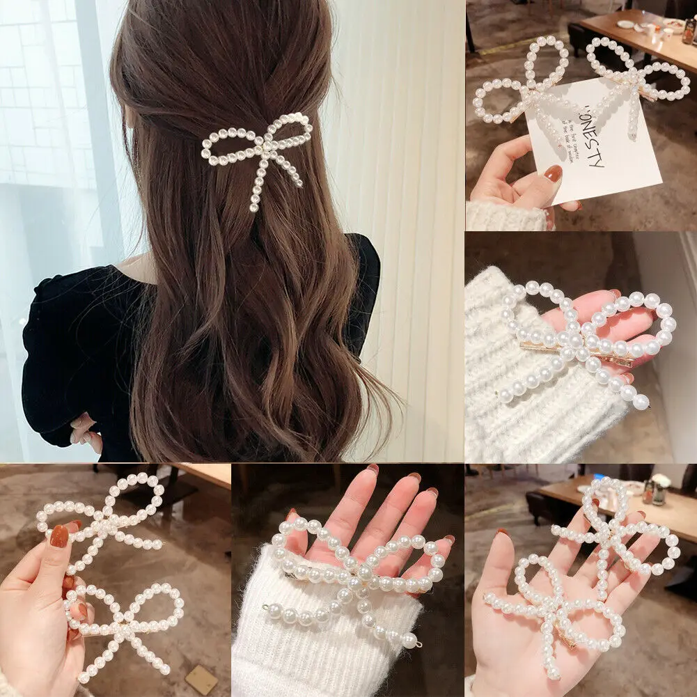 

New Fashion Pearl Hair Clip Hairband Comb Bobby Pin Barrette Hairpin Headdress