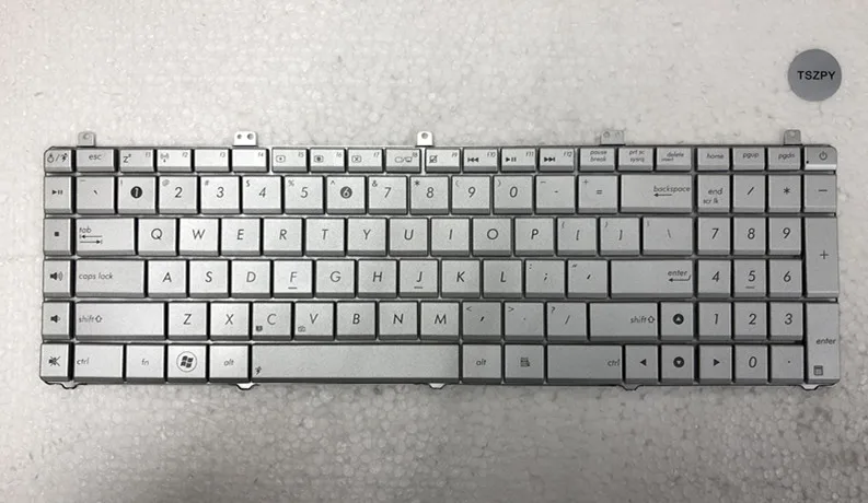 Новинка для Asus N55 N55X N55S N55SF N55SL N75S N75SF N75SL сменная английская Серебристая клавиатура
