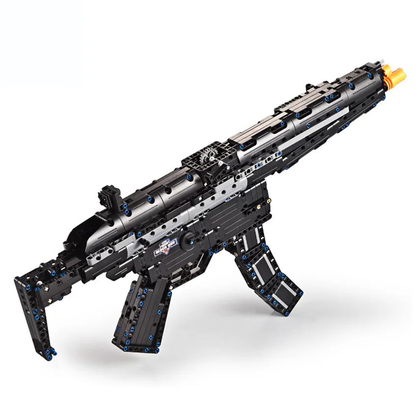 617pcs Self-locking Bricks DIY Building Block Gun Toys 3D Mechanical Jigsaw SWAT Gun Model Compatible Legoe Gift for Boy Kids