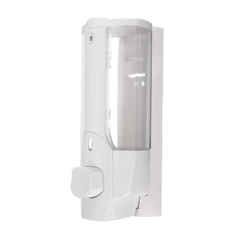 

Wall Mounted Shampoo Soap Dispenser Sanitizer Bathroom Shower Liquid Lotion Pump(White )