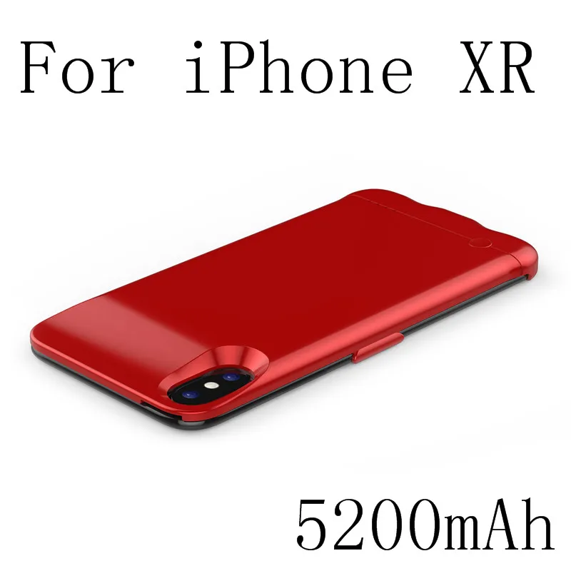 Чехол для зарядного устройства для iPhone XS Max, тонкий внешний чехол для зарядного устройства, чехол для iPhone XR X Xs, чехол для аккумулятора - Color: iXR-Red