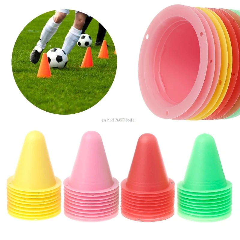 

10 Pcs Skate Marker Cones Roller Football Soccer Training Equipment Marking Cup