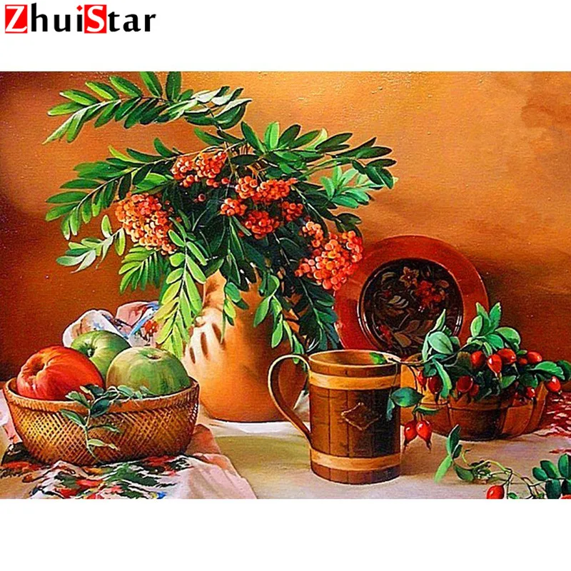 

5D DIY diamond painting red flower cross-stitch drill rhinestone embroidery full square mosaic home decor painting XY1