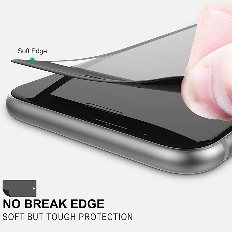 

3D 9H Full Coverage Cover Tempered Glass Screen Protector For Apple iPhone 6 6S Plus iPhone 7 8 Case Soft Side Black White Film