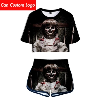 

Annabelle Printed Women Annabelle two piece set New design Oversize short sleeve and Short Pants O-neck Summer Set freestyle