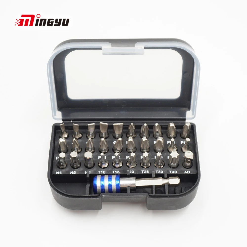 

31pcs 1/4 Inch Screwdriver Bits Set With Magnetic Quick Release Hex Chuck Extension Adapter Slotted Phillips Hex Torx Bits Kit