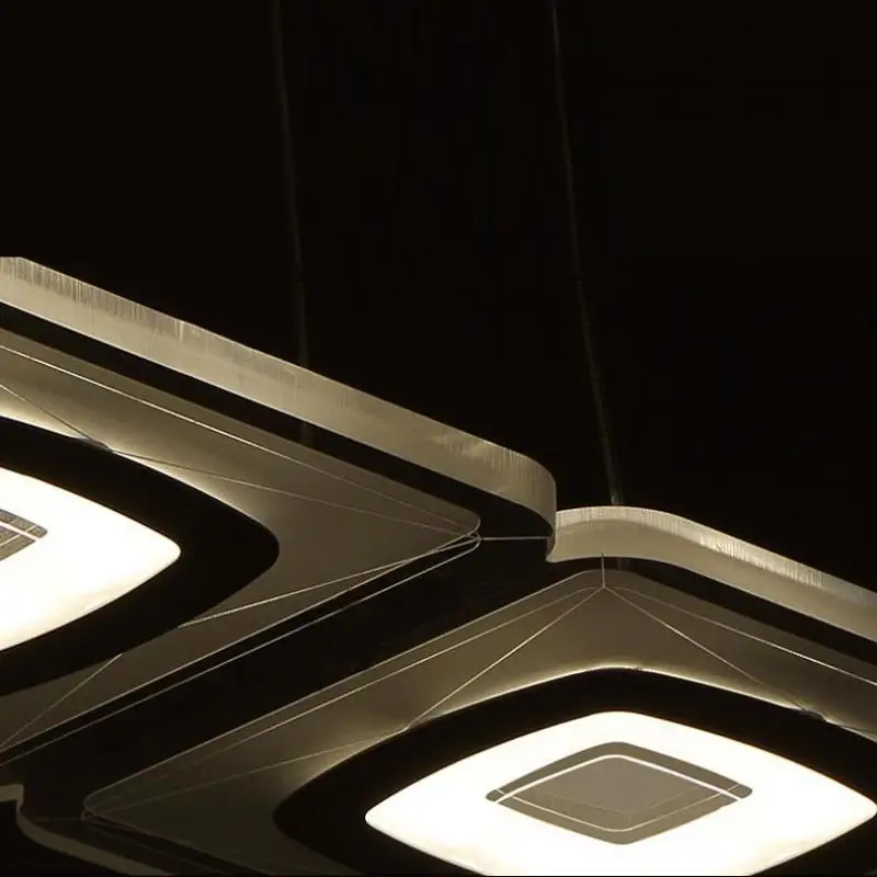 Подвесная лампа светодиодная стеклянная квадратная для кухни|lamp project|delivery helperlamp