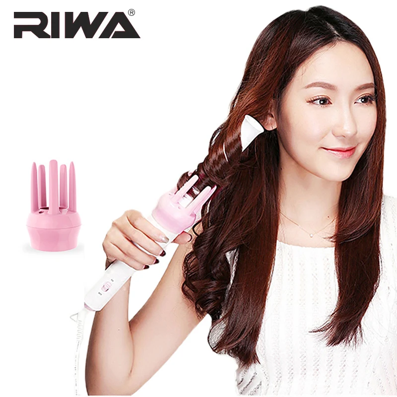 Women Automatic Styling Hair Curler Roller Rechargable Curls Wand Waver Iron Ceramic Heating Electric Styling Accessories Tools