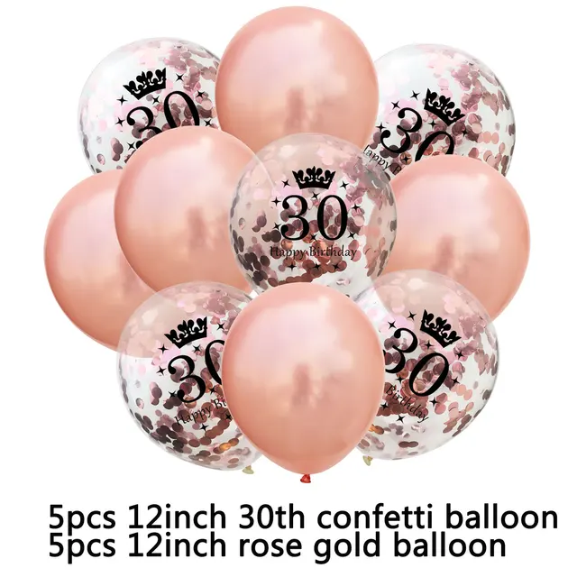 Zljq 30th Birthday Decoration Kit Happy 30 Years Old Birthday Party Decorations Adult Men Women Supplies Photo Booth Props Ballons Accessories Aliexpress