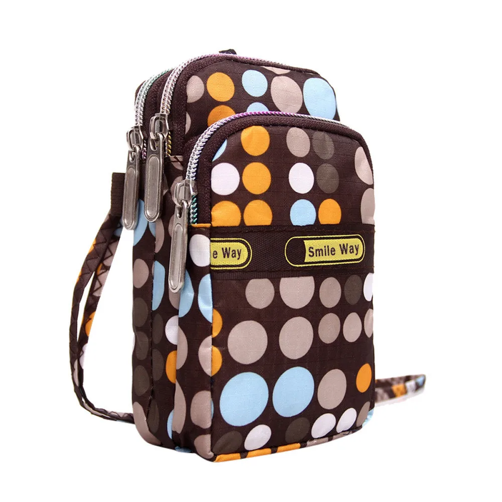 

Women's Fashion Printing Zipper Sport Shoulder Bag Mini Wrist Purse