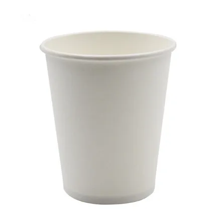 100pcs/pack 250ml Disposable White Paper Cups Thick Drinking Cup Coffee Tea Milk Cup Accept Customize