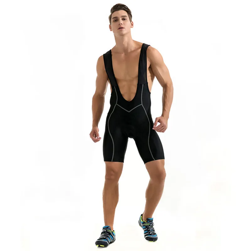 Black Bib Shorts For Cycling Summer Gel Padded Bike Bibs Black Mtb ...