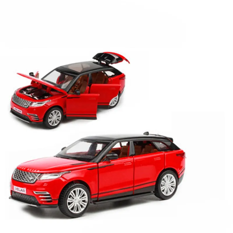 Goedkoop Hot Selling 132 Velar Off Road Legering Model, simuleren gegoten Metalen Geluid en Licht Terug naar Luxe SUV Model, Gratis Verzending