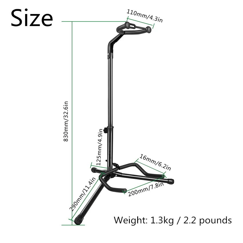 JDR универсальная подставка для гитары, черный складной штатив, стойка для акустической классической электрогитары, подставка и держатель для басов