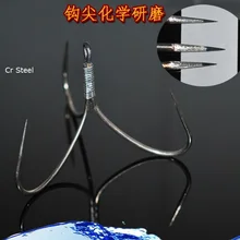 Cr стальные три крючки для рыбалки 4 размера