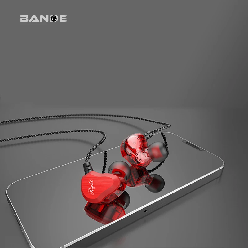 Waterproof Sports  Heavy metal Headsets With Microphone For Smart Phone