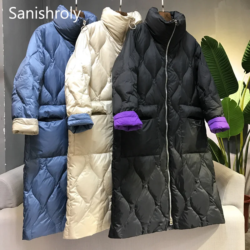 Женский светильник пуховик Sanishroly Повседневная тонкая куртка на белом утином