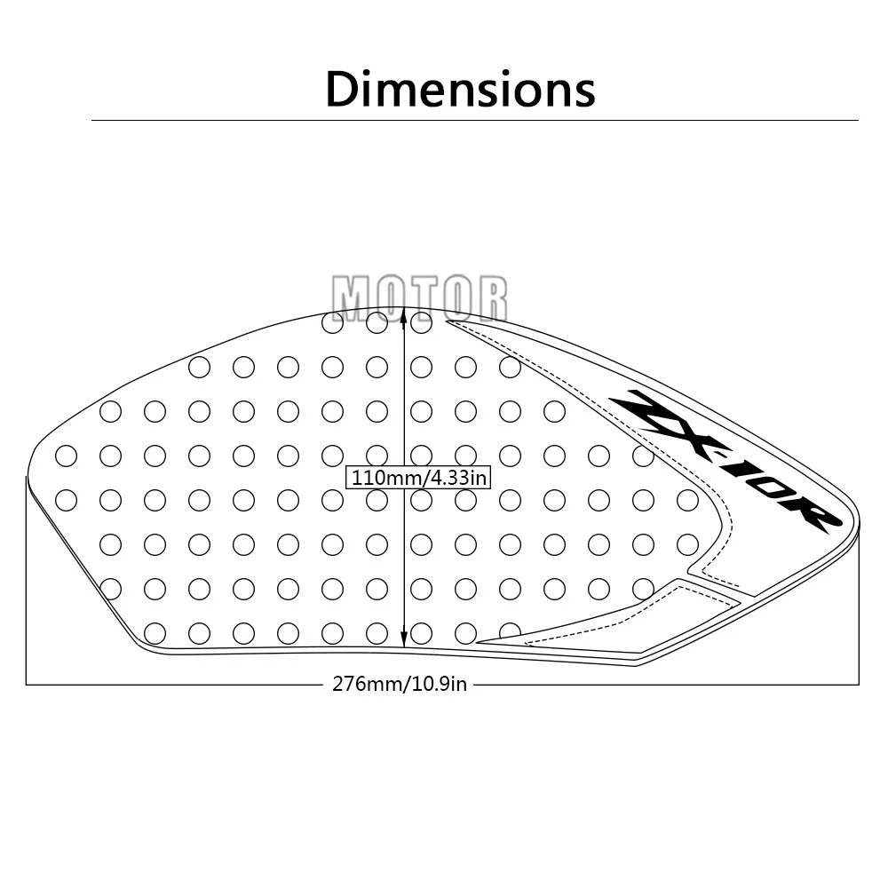 Для Kawasaki ZX-10R 2008-2010 2009 ZX10R ZX 10 сотрудников отдела исследований мотоцикл Нескользящие газа топливного бака противоскользящая накладка Защитная Наклейка Стикеры