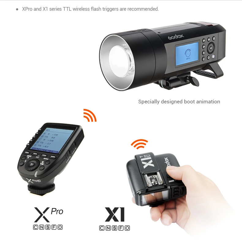 Godox AD400 Pro WITSTRO все в одном уличная TTL HSS 1/8000s вспышка 400Ws Встроенная 2 4G Беспроводная X