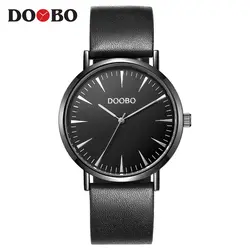 Doobo классические модные наручные Часы Лидирующий бренд Для мужчин смотреть Для мужчин часы Водонепроницаемый простой Часы кожа часы Saat Reloj