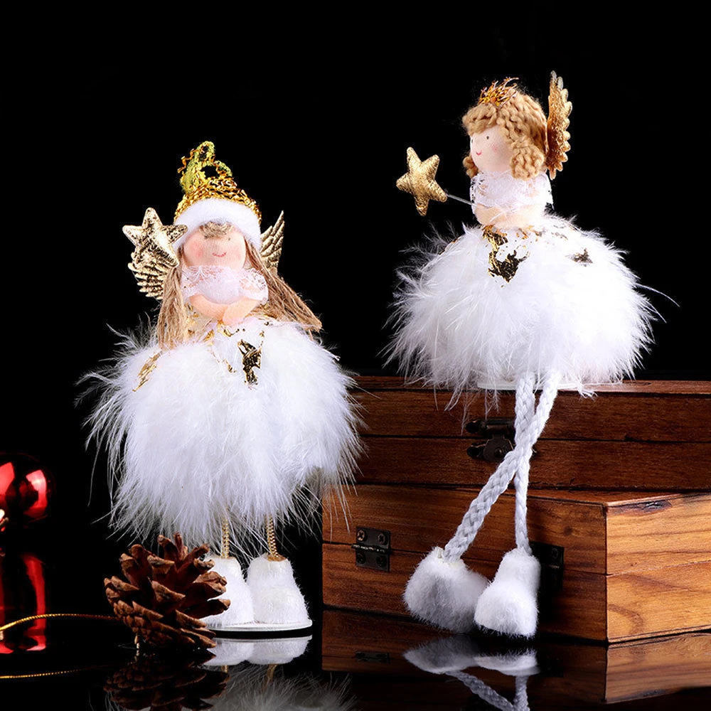 Ангел крылья Девочка Кукла рождественские украшения для рождественской ёлки кулон стол Декор Рождество год Рождественские украшения для дома
