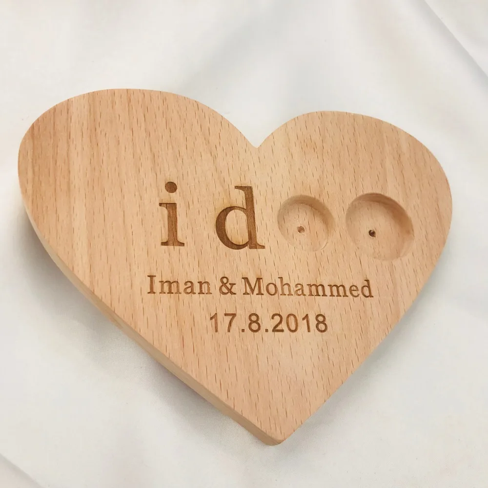 Custom Ring Wooden Ring Bearer , Personalized Names and Date Wedding  Valentines Engagement  Box, Rustic Wedding Ring Box Holder233240)