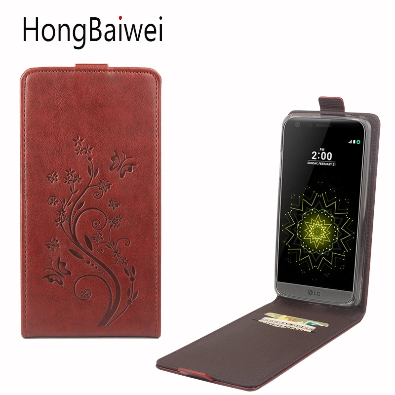 

HongBaiwei For LG LV5 Case Leather Flower Pattern Vertical Flip Luxury Phone Case Cover for LG LV5