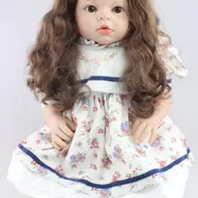 2" 70 см Силиконовая детская кукла-Реборн, высокое качество, настоящая девушка с длинными волосами, укоренившее модное платье лучший подарок для ребенка