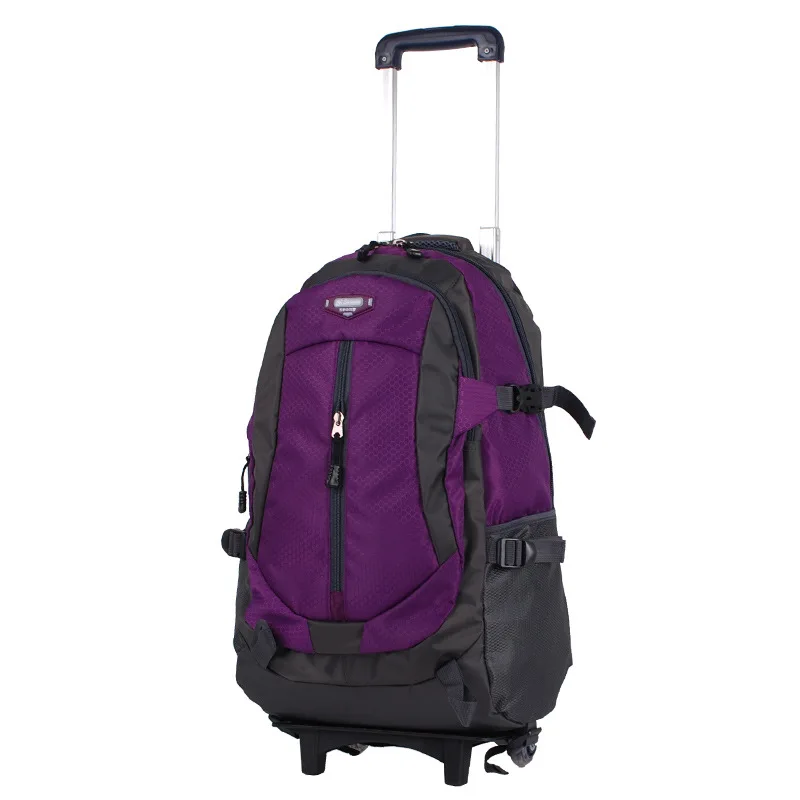 Школьная сумка для путешествий Мужская тележка для багажа на колесах женский пансион-бокс студенческий Многофункциональный рюкзак - Цвет: 2