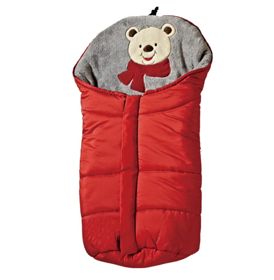 Спальный мешок для малышей, конверты-коконы для новорожденных, зимнее одеяло, спальные мешки для младенцев с рисунком красного медведя, Детские спальные мешки