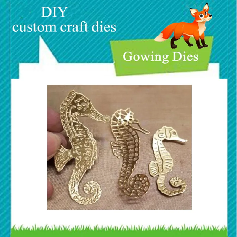 

Gowing 3Pcs Seahorse Stitched Metal Steel Cutting Dies Stencil For DIY Scrapbooking Paper/photo Cards Embossing Stencil