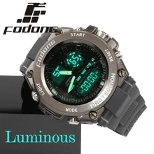 Top Brand Fodong Cool Black Brown Dive Diving Digital LCD Watches Men s Swimming Water Proof
