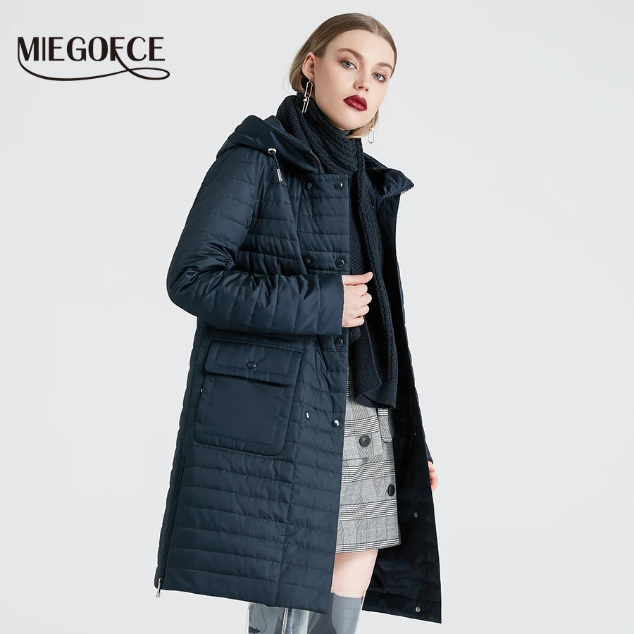 MIEGOFCE 2019 весна осень Женская куртка мода ветрозащитная с воротником стойкой