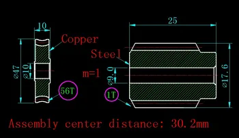 

Free shipping/0.8m reduction ratio:1:56 copper worm gear hole:10mm rod hole:9mm/Meat Grinder Parts etc.