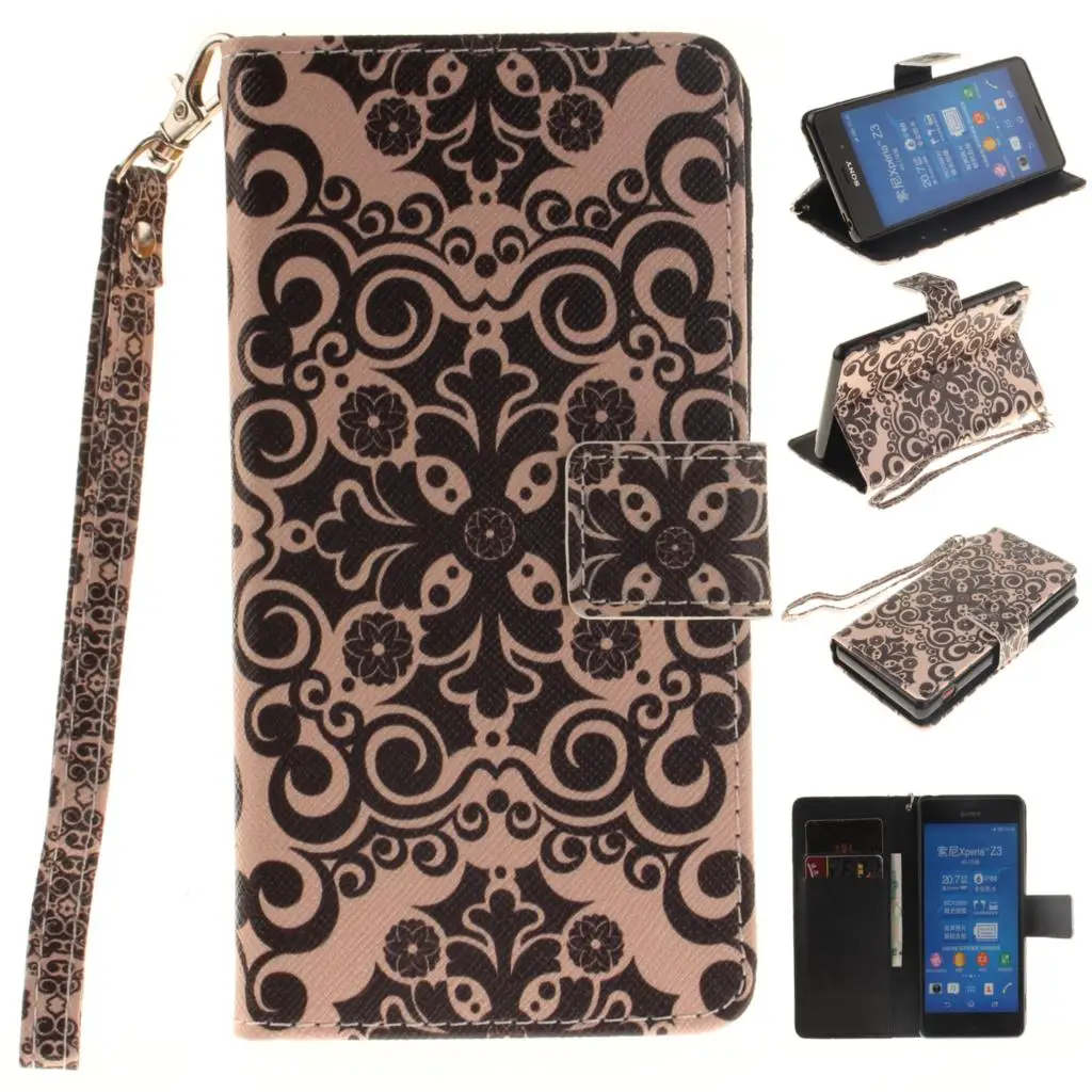 Флип чехол для Sony Xperia Z3 Z 3 двойной телефона кожаный SonyZ3 D6603 6603 D6633 6633 6616 силиконовый