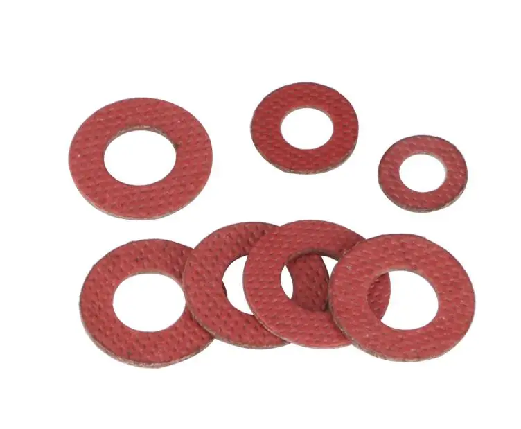 

100pcs M2 M2.5 M3 M4 M5 M6 M8 Steel Pad Insulation Washers Red Steel Paper Meson Gasket Spacer Insulating Spacers