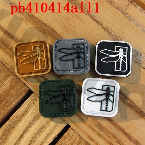 

3D PVC patch 2*pieces Dragonfly Logo Morale Soft shell
