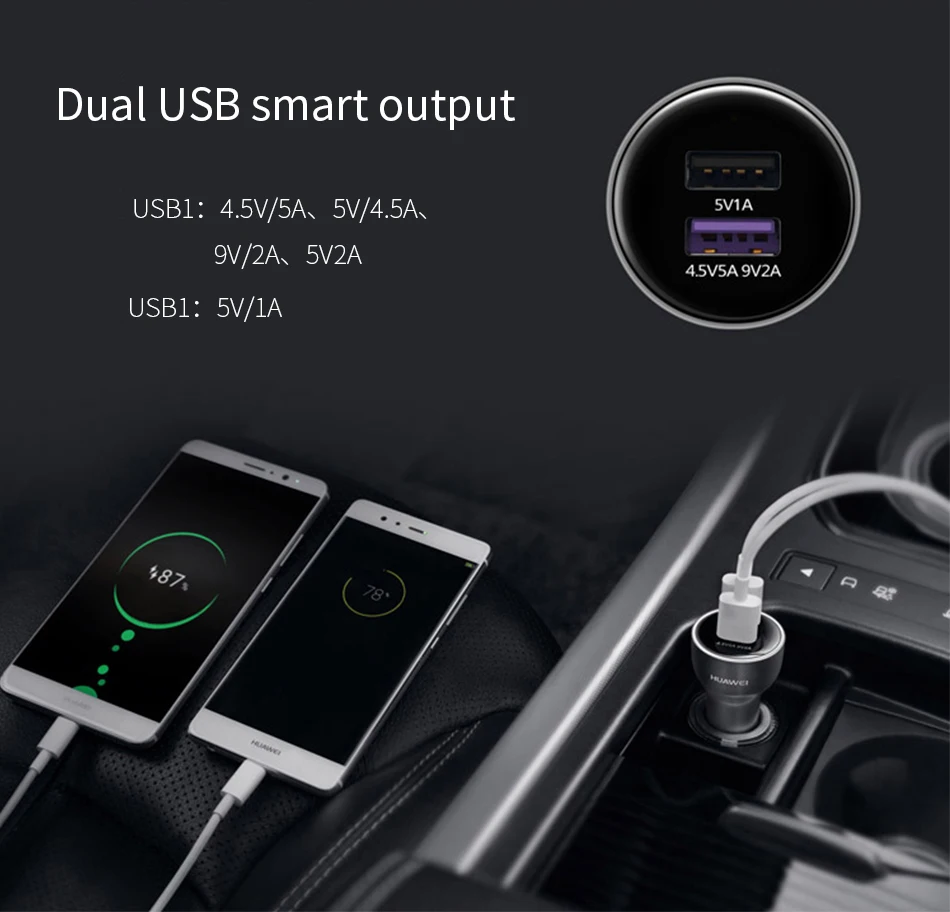 5Huawei P10 P9 Plus Lite Super Car Charger SuperCharge Fast Quick 5V4.5A Original Duable USB Port Honor V10 10 View10 Nova 3e