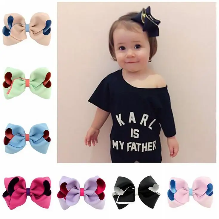 two tone twisted hairbow