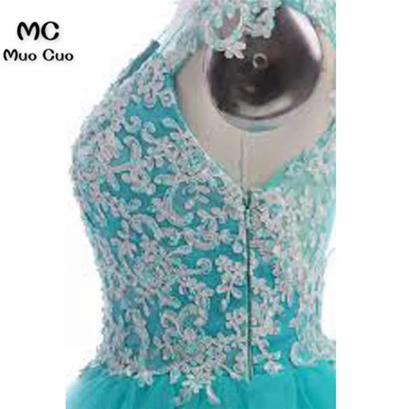 Strapless Knee Length Baby Blue Tulle Homecoming Dress7