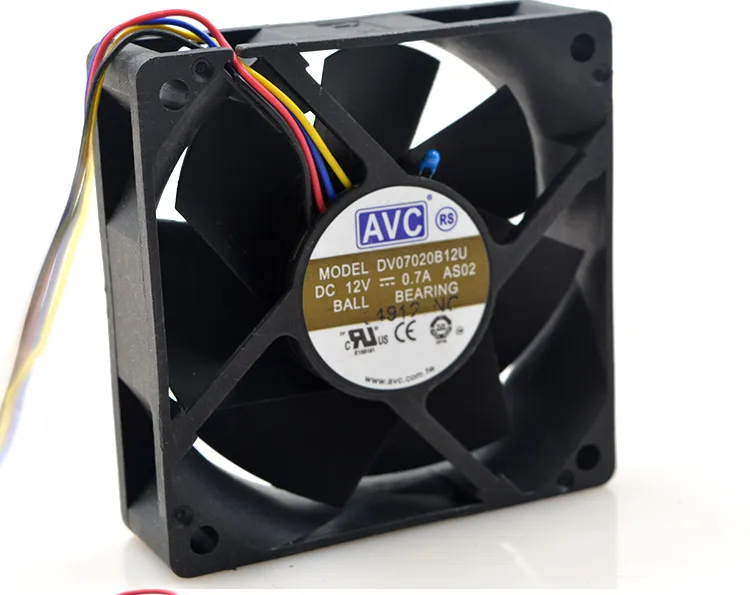 AVC DV07020B12U 7020 70 мм 7 см DC 12 В 0.7A двойной шарикоподшипник вентилятор сервер инвертор вентилятор охлаждения