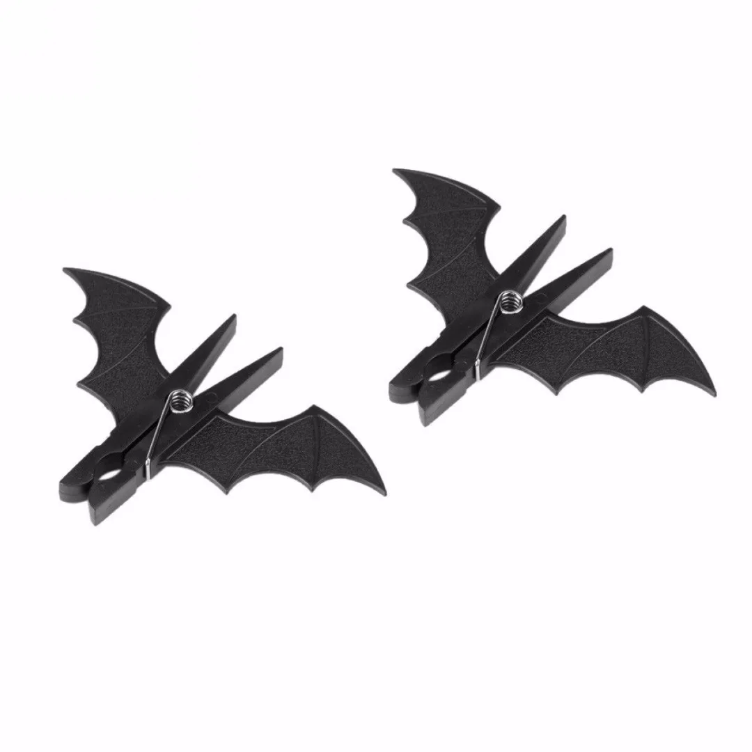 2pcs/pack Plastic Bat Clothes Pegs Clothespin Laundry Hangers Photo Paper Memo Note Clip Clamp for Home Decor