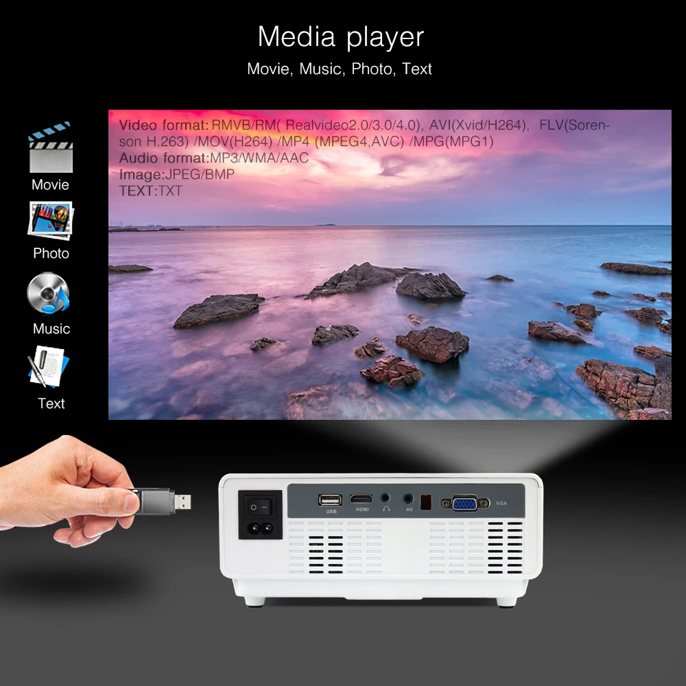 BYINTEK ML218 мини Портативный HD светодио дный видео проектор для Full 1080p домашний
