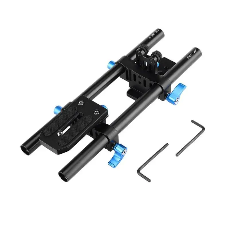 Universal Aluminium Alloy Rail System SLR Camera DV Slider Track Video Stabilizer Rail Track with 1/4 3/8 Screw Mount Adapter