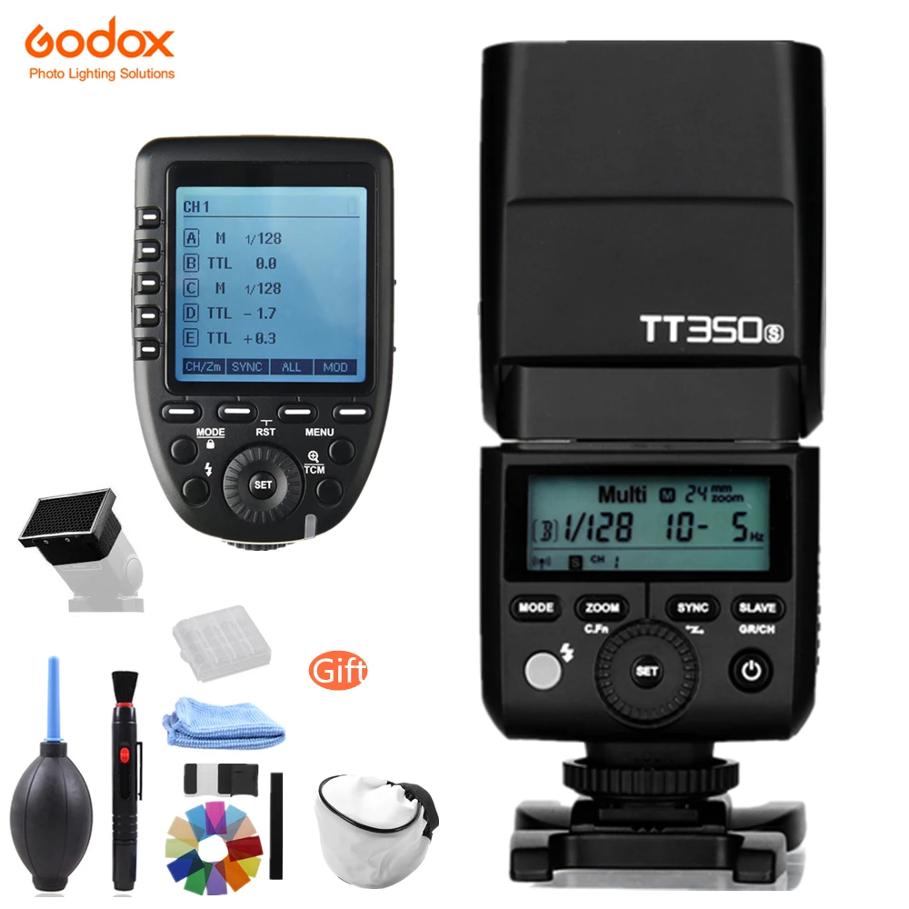 

Godox TT350 GN36 2.4G TTL HSS Mini Flash Speedlite + XPro Flash Transmitter Trigger Kit for Canon Nikon Sony Fuji Olympus Camera