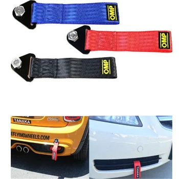

200Pcs/Lot New Red High Strength Racing Tow Strap Set For Front Rear Bumper Towing Hook