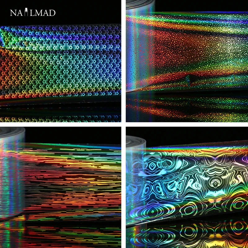 1 roll 4*100cm Holographic Nail Foils Laser Fish Scale