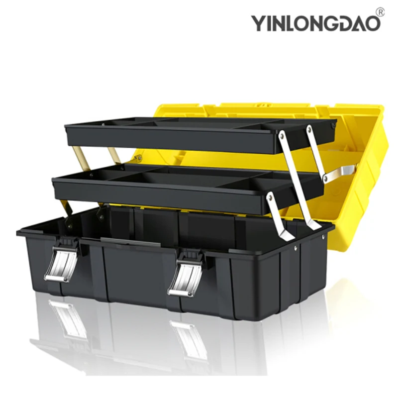 

3 Layer Folding Toolbox Multifunctional Plastic Case Household Maintenance Electrician Tool Case Car Tool Box Tool Storage Box
