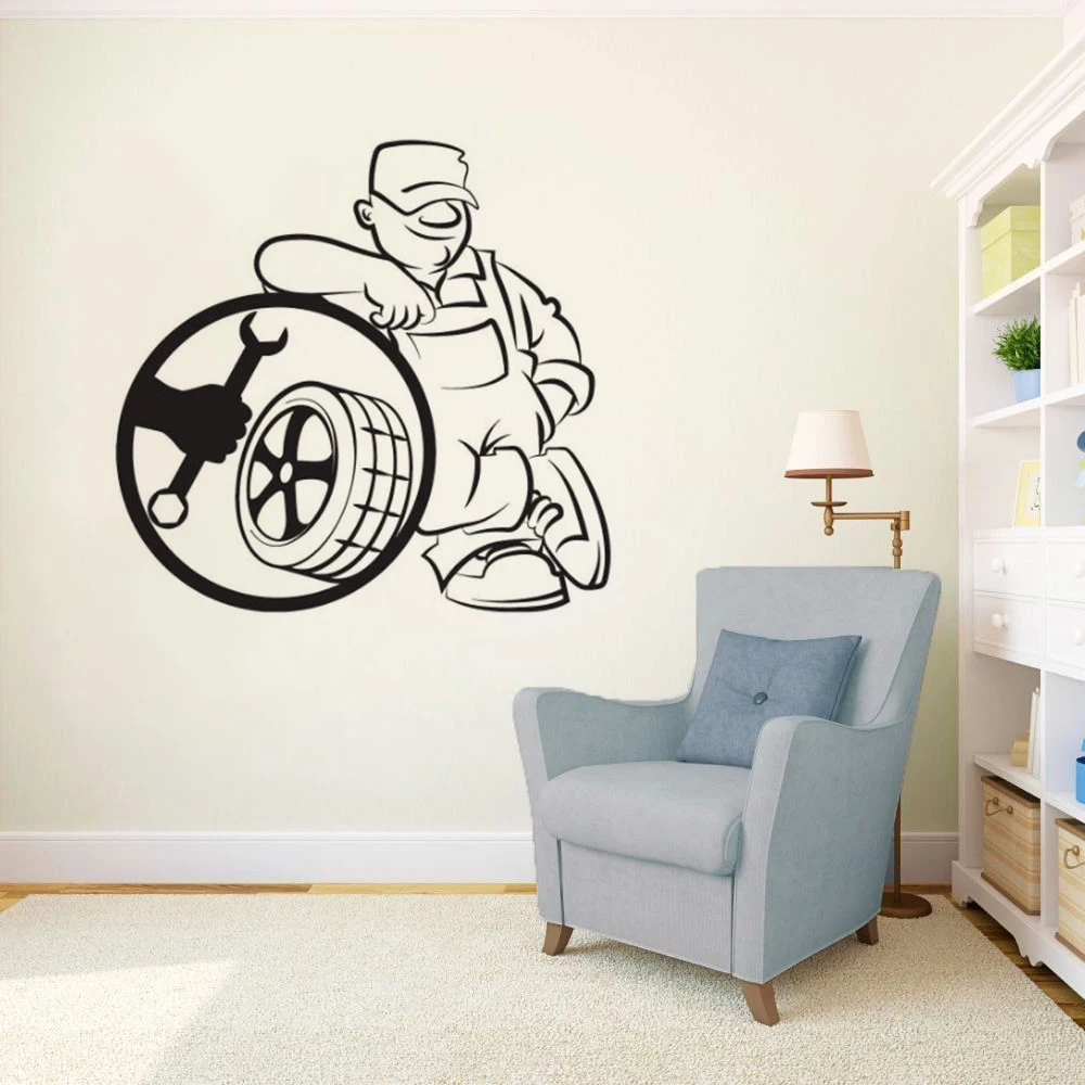 Tire-Service-Wall-Vinyl-Decal-Auto-Car-Repair-Wall-Sticker-Car-Service-Shop-Decor-Car-Repair