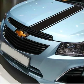 

Car Dual Racing stripes 7.5'' Hood Roof Trunk Decal for Cruze Motor Vinyl Stickers ZC938